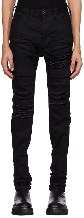 Slim black trousers