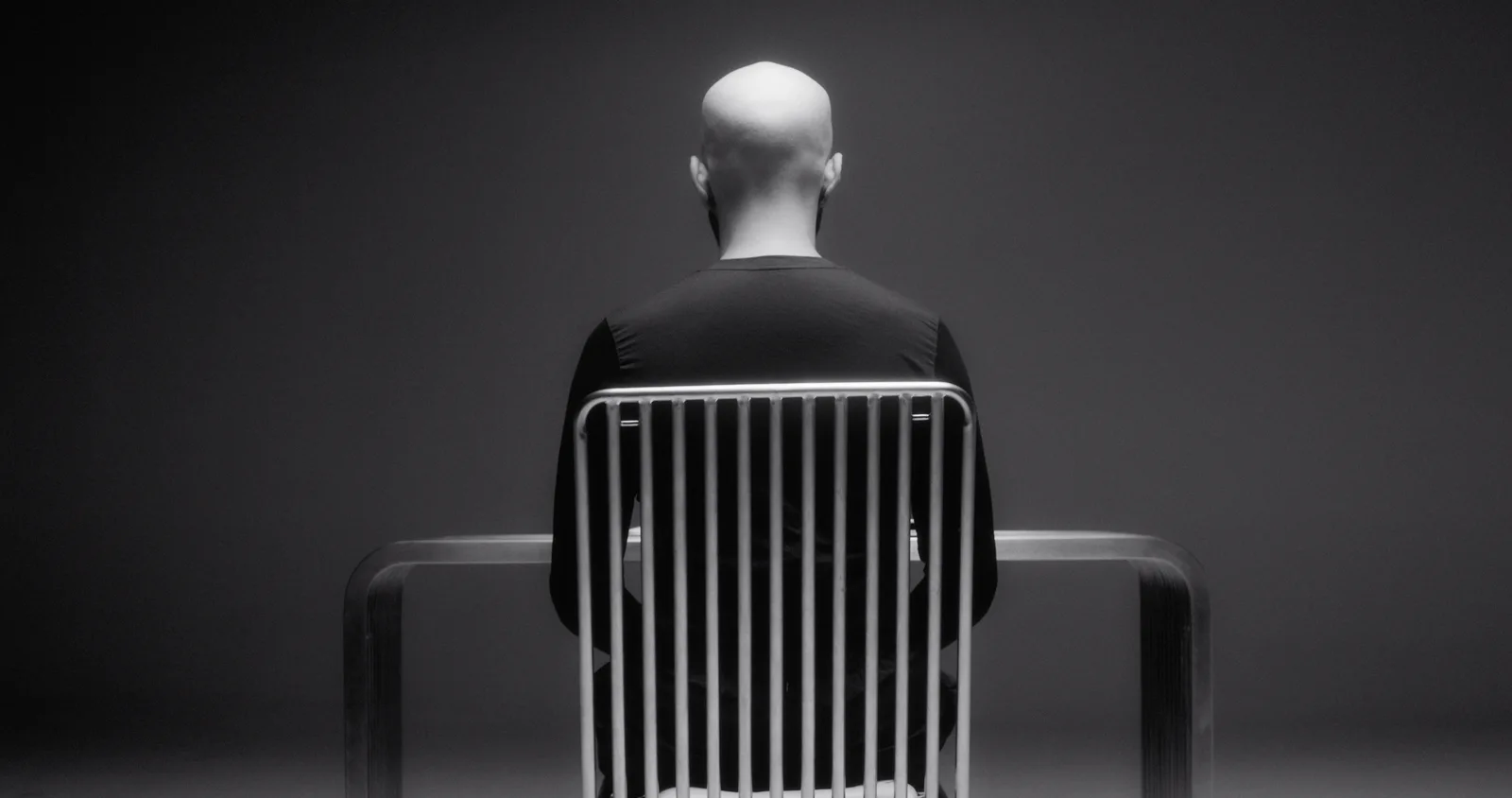 Mina Fahmi seated on the Dune-inspired Universal Dictation set